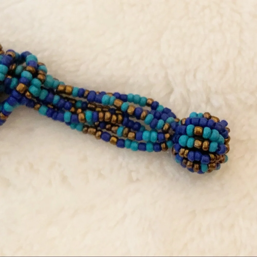 NWT R.J. GRAZIANO Boho Multi-color Twisted Seed Bead Collared Statement Necklace - Picture 8 of 11